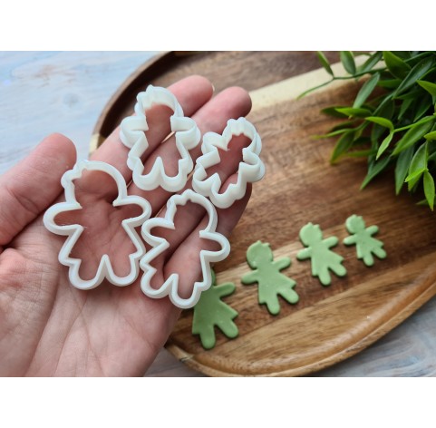 "Ginger bread girl", set of 4, cutters one clay cutter or FULL set