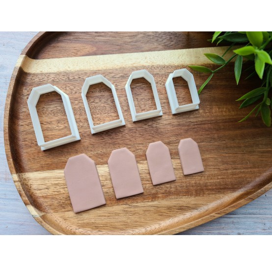 "Christmas tag", set of 4 cutters, one clay cutter or FULL set