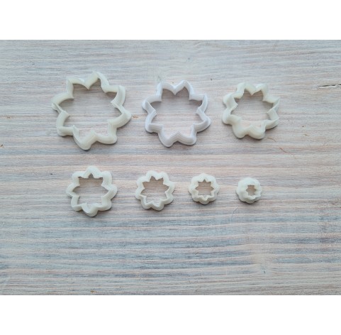 "Sunny flower", set of 7, cutters one clay cutter or FULL set