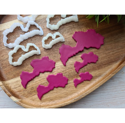 "Latvian map",  set of 5 cutters, one clay cutter or FULL set