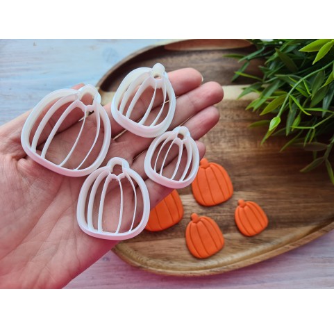 "Pumpkin, style 1", set of 4 cutters, one clay cutter or FULL set