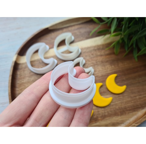 "Crescent moon, style 1", set of 4 cutters, one clay cutter or FULL set