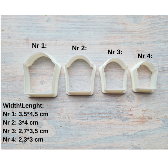 "Grave", set of 4 cutters, one clay cutter or FULL set