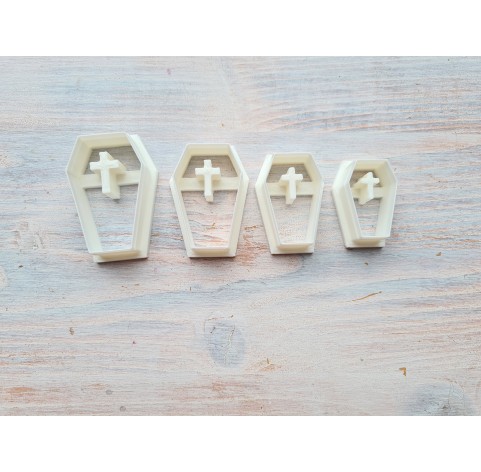 "Coffin", set of 4 cutters, one clay cutter or FULL set