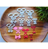 "Bow, 3 parts", set of 7 cutters, one clay cutter or FULL set