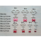 "Bow, 3 parts", set of 7 cutters, one clay cutter or FULL set