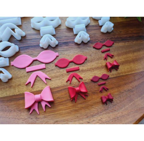 "Bow, 3 parts", set of 7 cutters, one clay cutter or FULL set