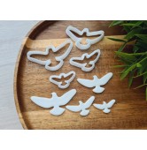 "Silhouette of a pigeon", set of 4, cutters one clay cutter or FULL set