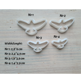 "Silhouette of a pigeon", set of 4, cutters one clay cutter or FULL set