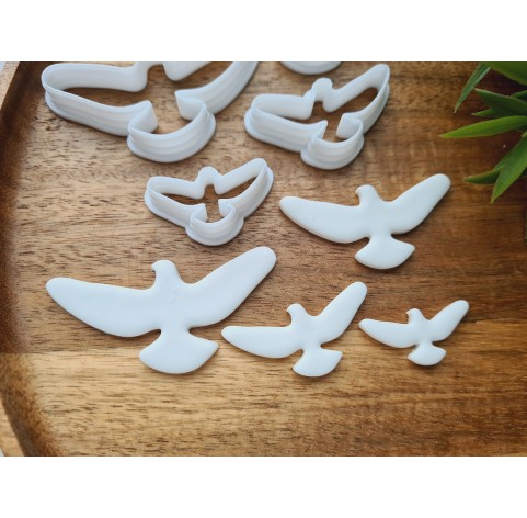 "Silhouette of a pigeon", set of 4, cutters one clay cutter or FULL set