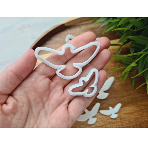 "Silhouette of a pigeon", set of 4, cutters one clay cutter or FULL set