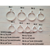 "Bread and charcuterie cutting board, style 1", set of 9, cutters one clay cutter or FULL set