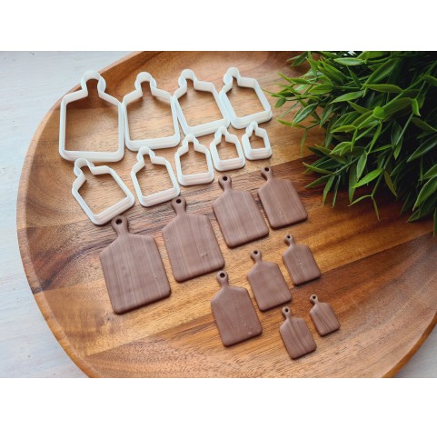 "Bread and charcuterie cutting board, style 2", set of 9, cutters one clay cutter or FULL set