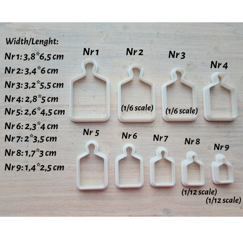 "Bread and charcuterie cutting board, style 2", set of 9, cutters one clay cutter or FULL set