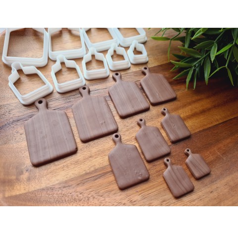 "Bread and charcuterie cutting board, style 2", set of 9, cutters one clay cutter or FULL set