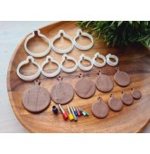 "Bread and charcuterie cutting board, style 3", set of 9, cutters one clay cutter or FULL set