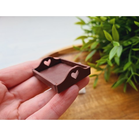 "Kitchen tray, style 1, with heart", 1:6, 1:12 scale clay cutters or FULL set
