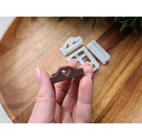 "Kitchen tray, style 1, with heart", 1:6, 1:12 scale clay cutters or FULL set