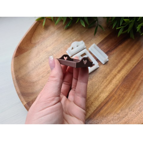 "Kitchen tray, style 1, with heart", 1:6, 1:12 scale clay cutters or FULL set
