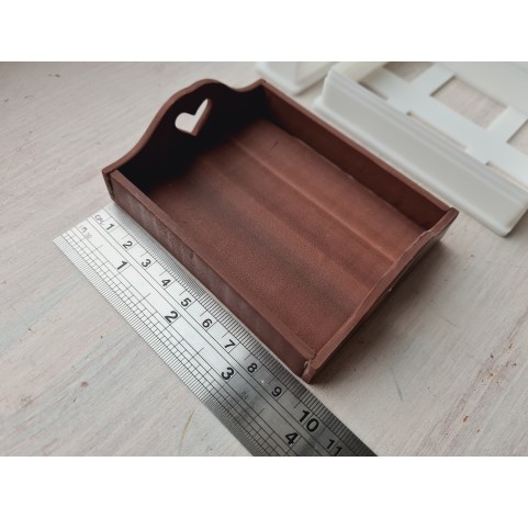 "Kitchen tray, style 1, with heart", 1:6, 1:12 scale clay cutters or FULL set