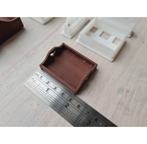 "Kitchen tray, style 1, with heart", 1:6, 1:12 scale clay cutters or FULL set