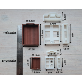 "Kitchen tray, style 2, classic", 1:6, 1:12 scale clay cutters or FULL set