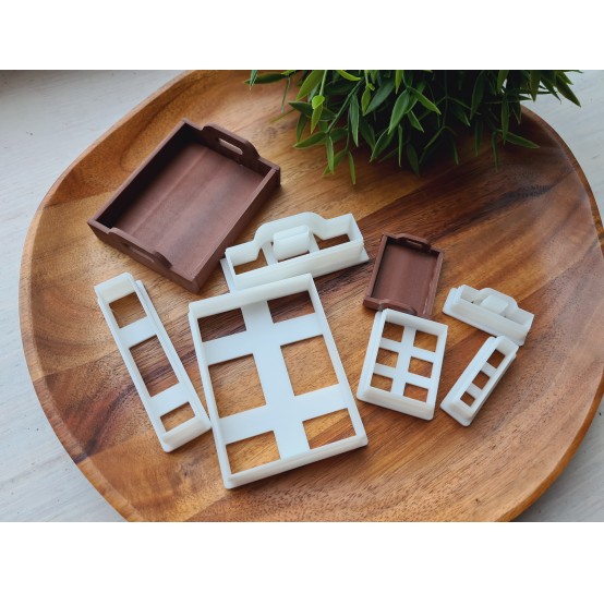 "Kitchen tray, style 2, classic", 1:6, 1:12 scale clay cutters or FULL set