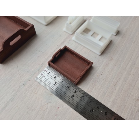 "Kitchen tray, style 2, classic", 1:6, 1:12 scale clay cutters or FULL set