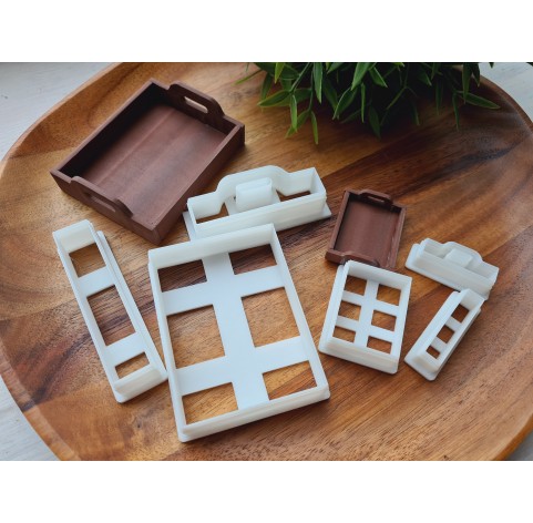 "Kitchen tray, style 2, classic", 1:6, 1:12 scale clay cutters or FULL set