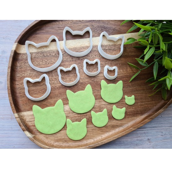 "Cat, style 2", set of 7 cutters, one clay cutter or FULL set