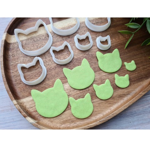 "Cat, style 2", set of 7 cutters, one clay cutter or FULL set