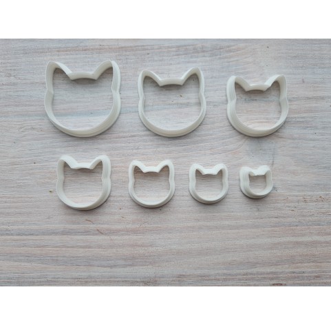 "Cat, style 2", set of 7 cutters, one clay cutter or FULL set