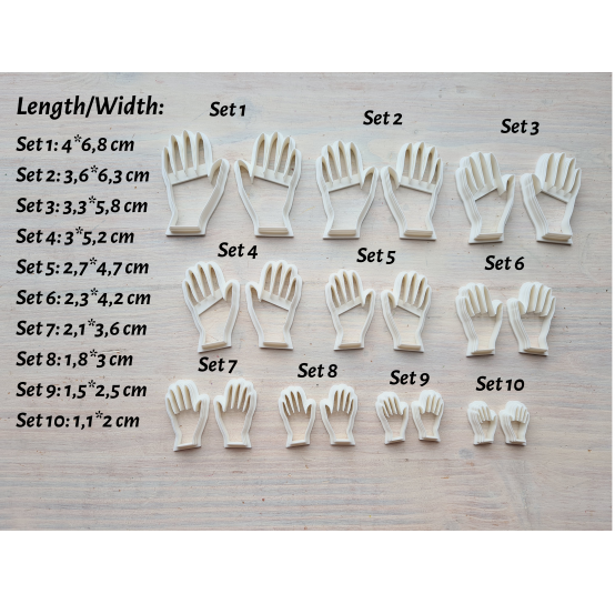 "Woman's hands", set of 2 cutters