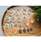 "Dinosaur footprint", set of 2 cutters, one clay cutter or FULL set