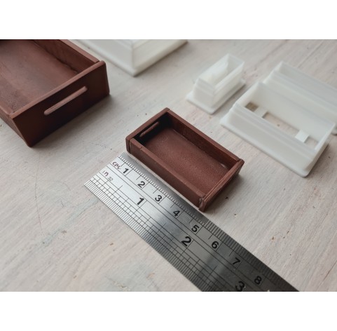 "Kitchen tray, style 3, modern", 1:6, 1:12 scale clay cutters or FULL set
