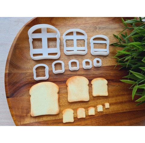 "Toast slice", set of 8, cutters one clay cutter or FULL set
