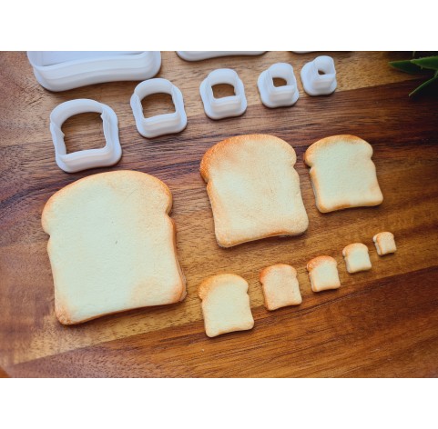 "Toast slice", set of 8, cutters one clay cutter or FULL set