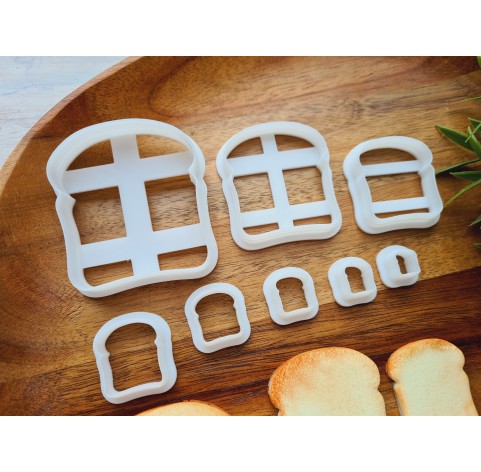 "Toast slice", set of 8, cutters one clay cutter or FULL set