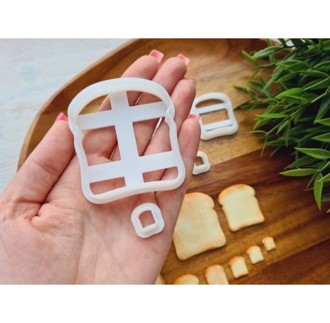 "Toast slice", set of 8, cutters one clay cutter or FULL set