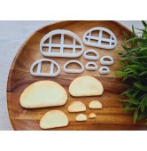 "Bread slice", set of 8, cutters one clay cutter or FULL set