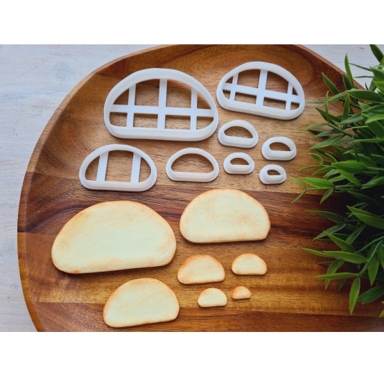 "Bread slice", set of 8, cutters one clay cutter or FULL set