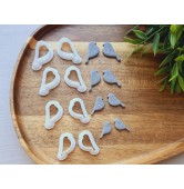 "Bird silhouette", 4 sets of 2 parts, one clay cutter or FULL set