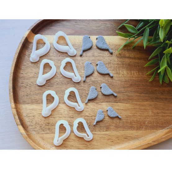 "Bird silhouette", 4 sets of 2 parts, one clay cutter or FULL set