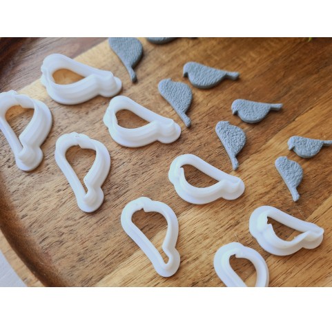 "Bird silhouette", 4 sets of 2 parts, one clay cutter or FULL set