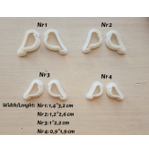 "Bird silhouette", 4 sets of 2 parts, one clay cutter or FULL set