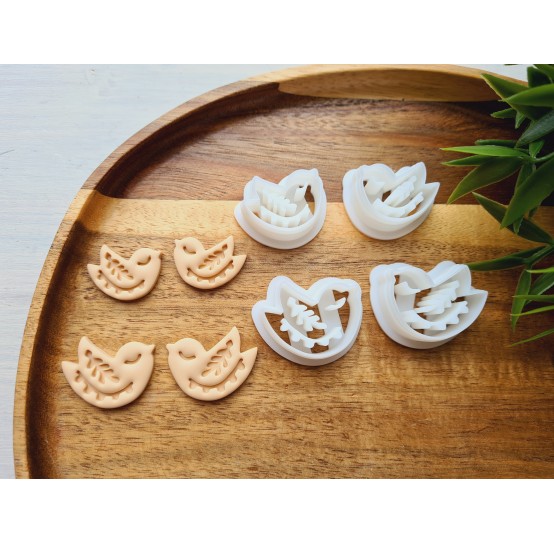 "Bird with ornament", 2 sets of 2 parts, one clay cutter or FULL set