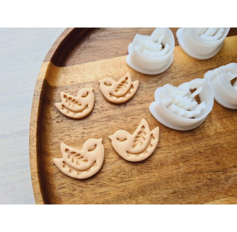 "Bird with ornament", 2 sets of 2 parts, one clay cutter or FULL set