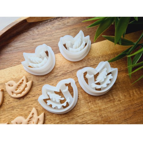 "Bird with ornament", 2 sets of 2 parts, one clay cutter or FULL set