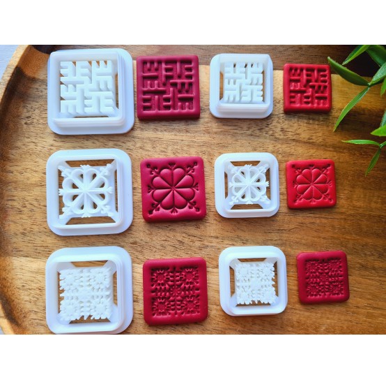 "Latvian signs, style 1",  set of 6 cutters, one clay cutter or FULL set