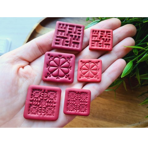"Latvian signs, style 1",  set of 6 cutters, one clay cutter or FULL set